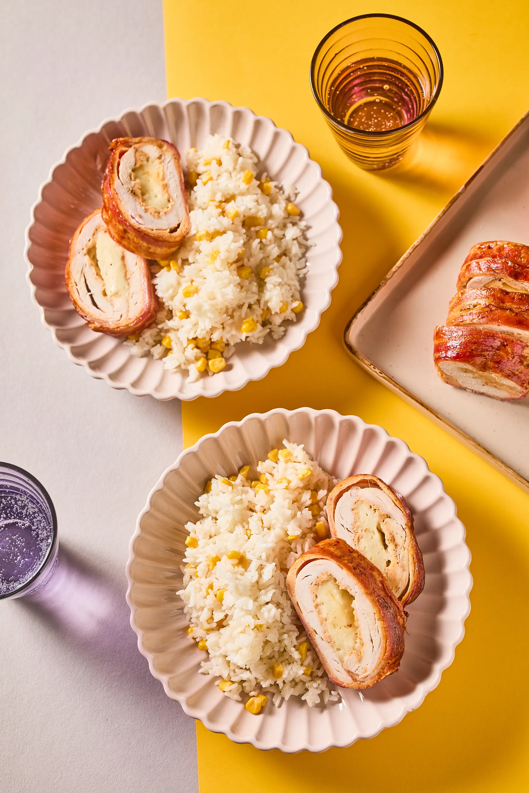 A legtutibb göngyölt csirkemell kukoricás rizzsel